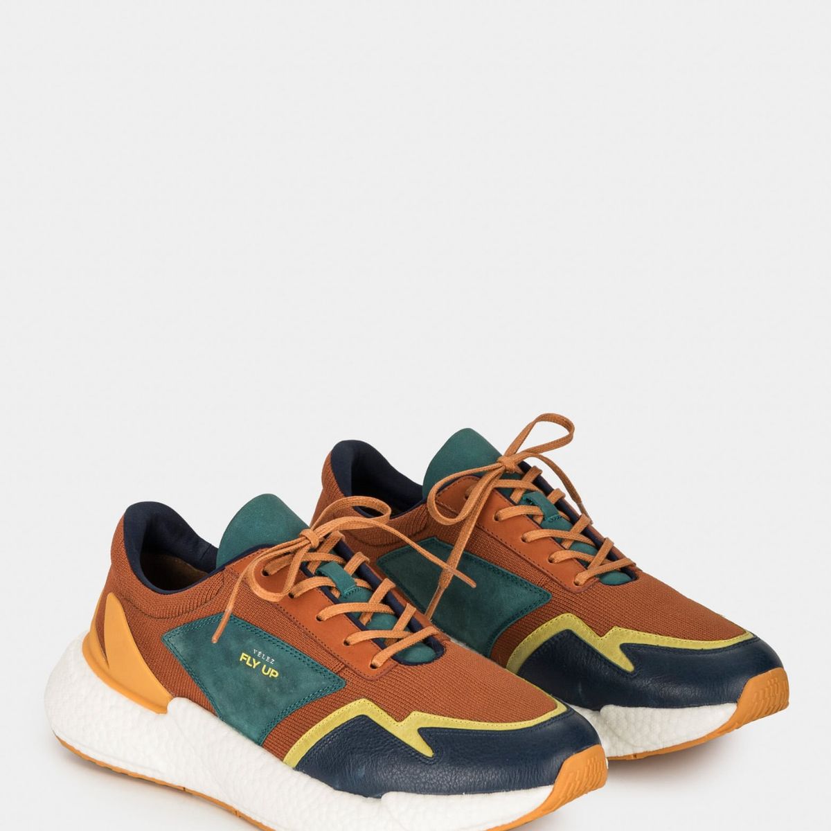 VELEZ - Vélez Zapatillas Bosco Cuero Y Lona Hombre  Miel