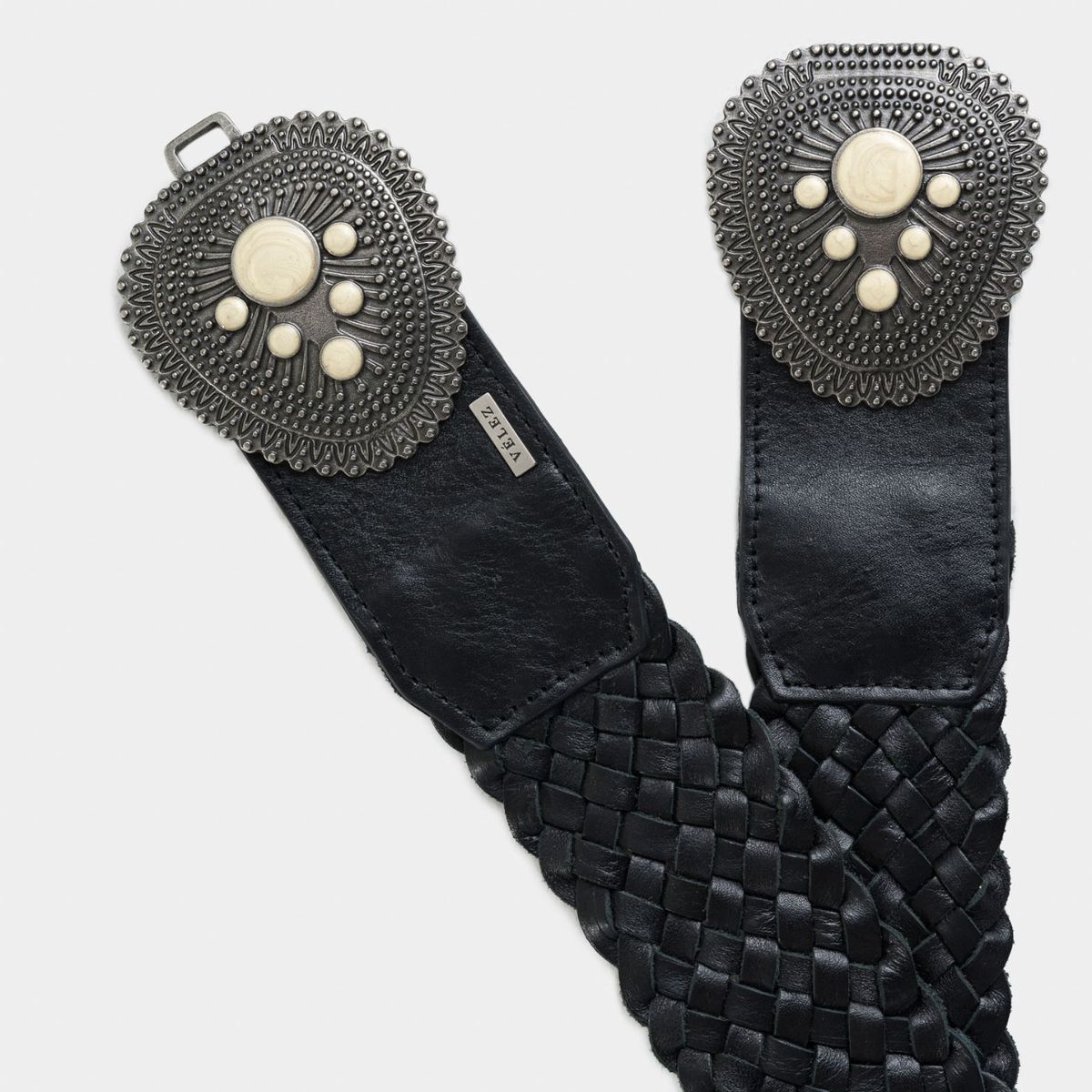 VELEZ - Vélez Fajón Unifaz Turquesa 2.0 Cuero Mujer Trenzado Negro