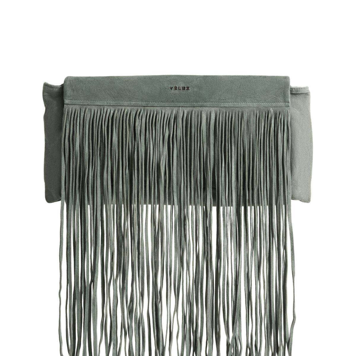 VELEZ - Vélez Morral Cerezo De Cuero Gamuza Mujer Flecos Agua Marina