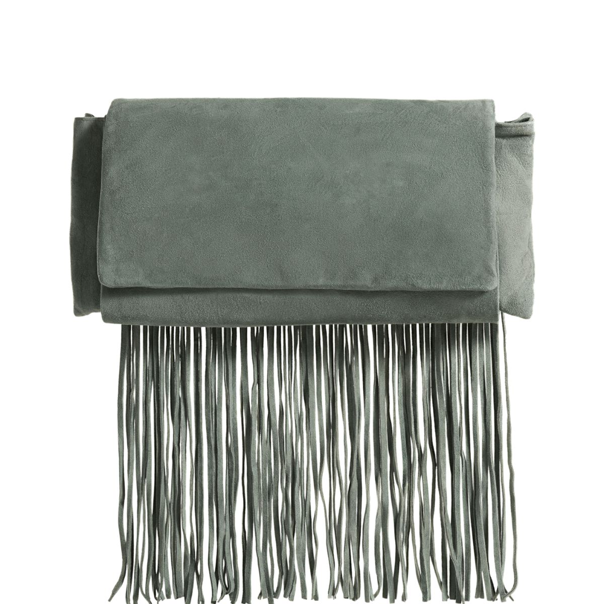 VELEZ - Vélez Morral Cerezo De Cuero Gamuza Mujer Flecos Agua Marina