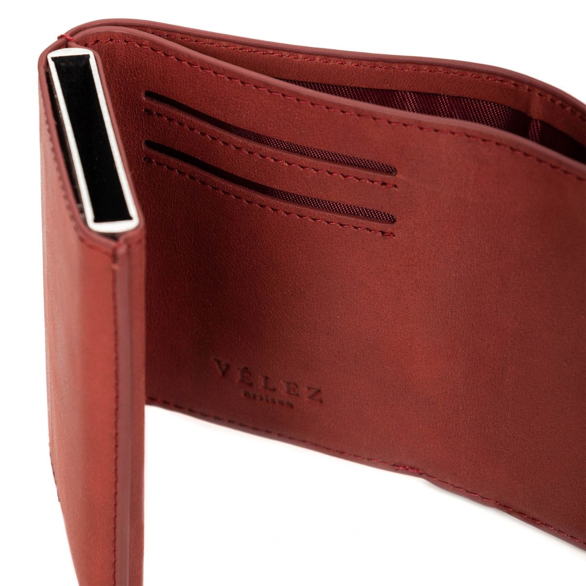 VELEZ - Vélez Porta Documentos De Cuero Tecnológico Vinotinto