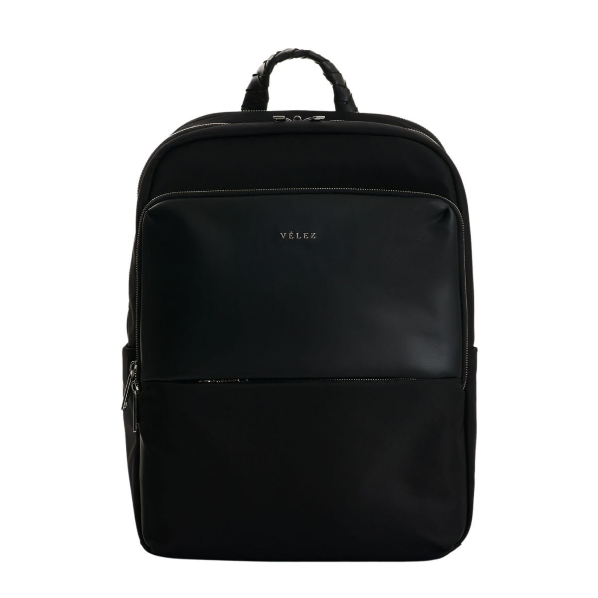 VELEZ - Vélez Mochila Marfilo Cuero Mujer Manija Trenzada Negro