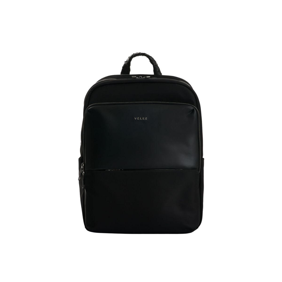 VELEZ - Vélez Mochila Marfilo Cuero Mujer Manija Trenzada Negro