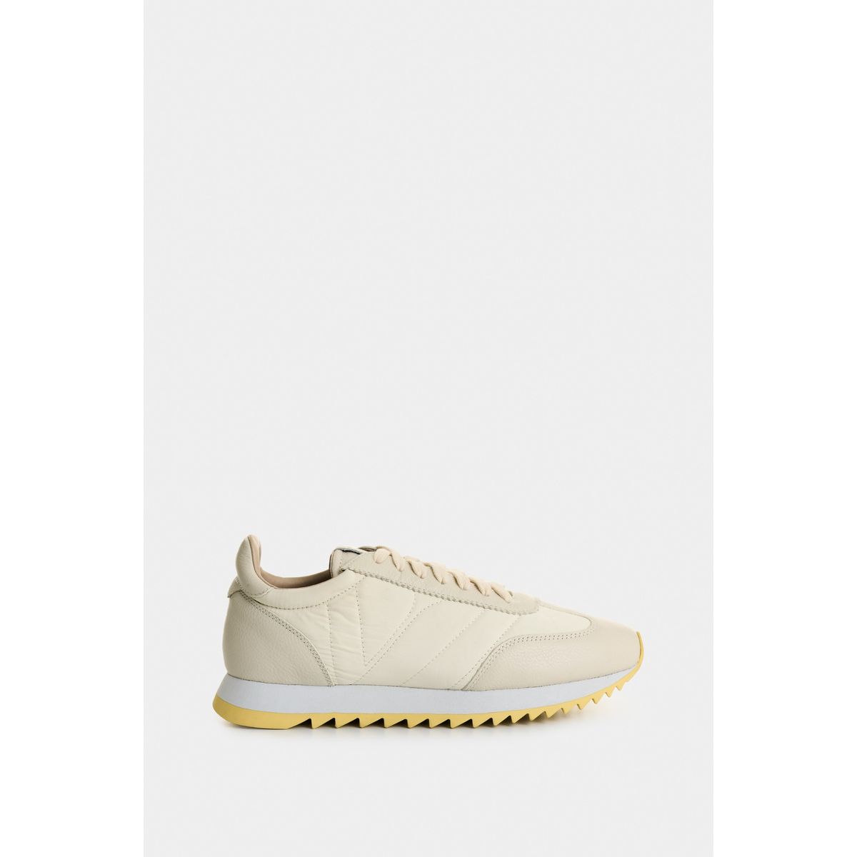 VELEZ - Vélez Zapatillas Orión De Lona Y Cuero Mujer Blanco