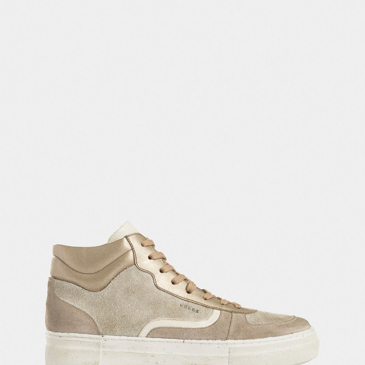 VELEZ - Vélez Zapatillas Tipo Botas Magena Cuero Mujer Arena