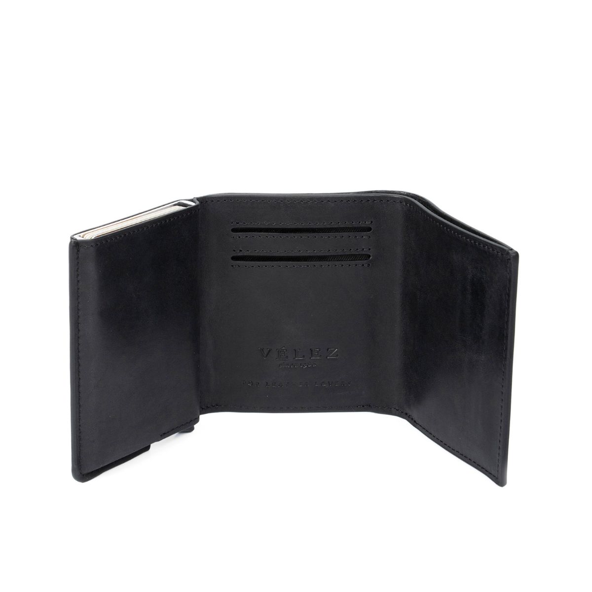 VELEZ - Vélez Porta Documentos De Cuero Tecnológico Negro