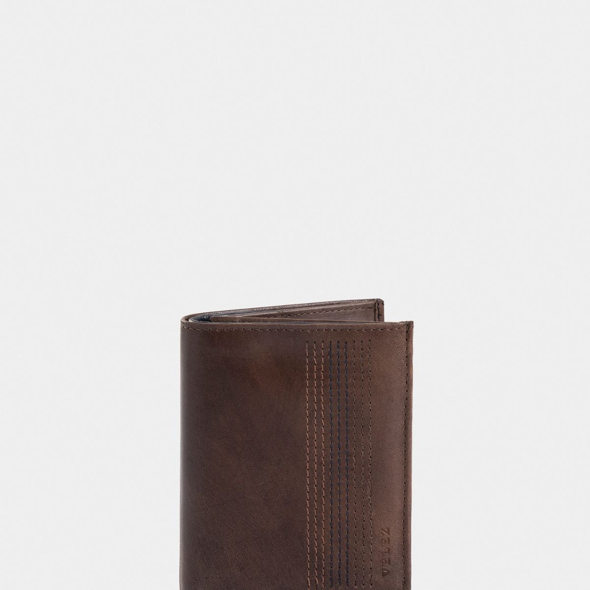 VELEZ - Vélez Billetera De Cuero Vertical Cafe