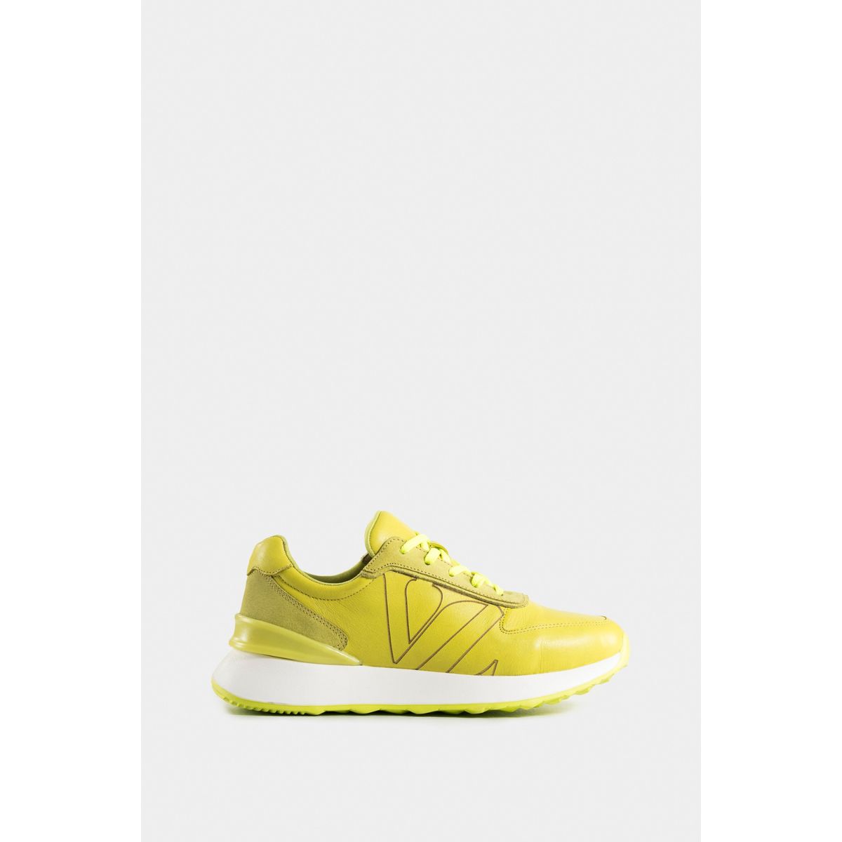 VELEZ - Vélez Zapatillas Australis Cuero Mujer Deport Verde Limon