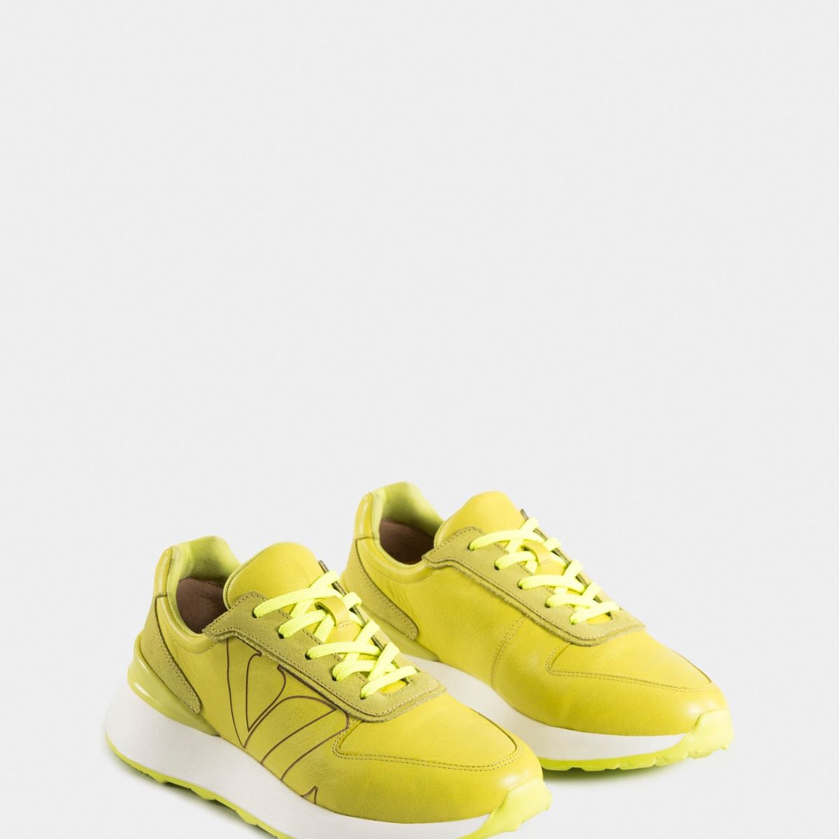 VELEZ - Vélez Zapatillas Australis Cuero Mujer Deport Verde Limon