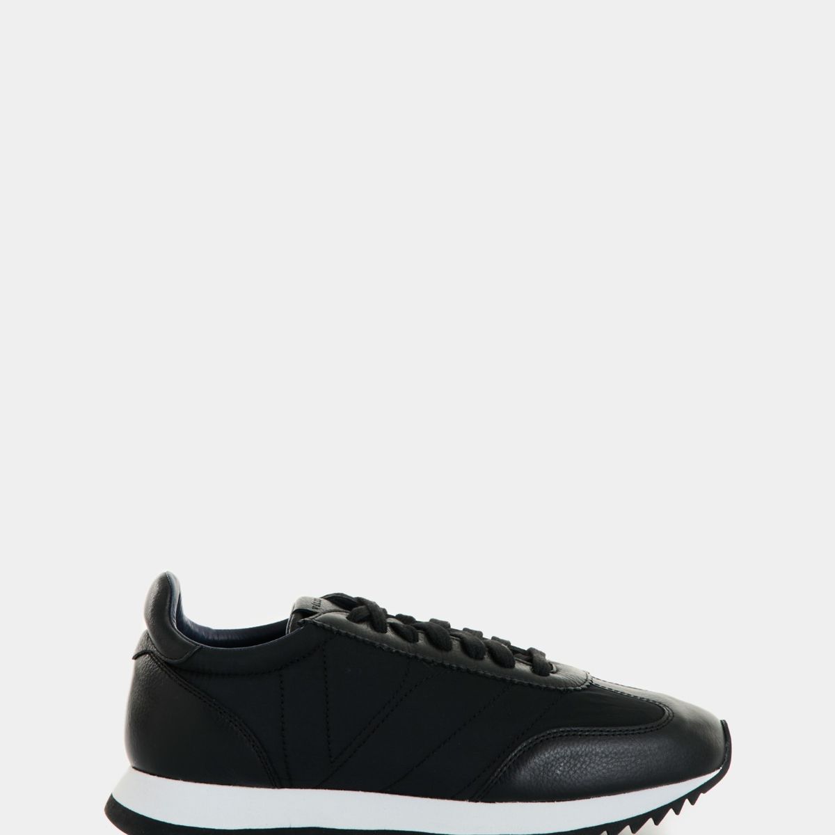 VELEZ - Vélez Zapatillas Orión De Lona Y Cuero Mujer Negro