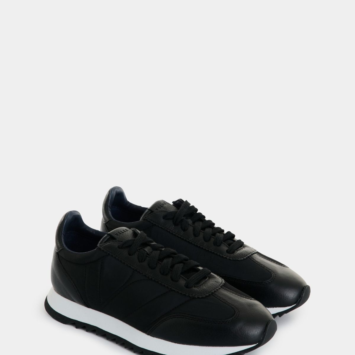 VELEZ - Vélez Zapatillas Orión De Lona Y Cuero Mujer Negro