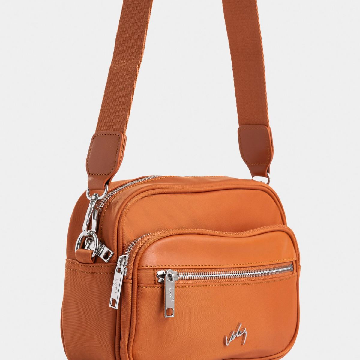 VELEZ - Vélez Morral Camelia En Lona Para Mujer Detalle Cuero Miel