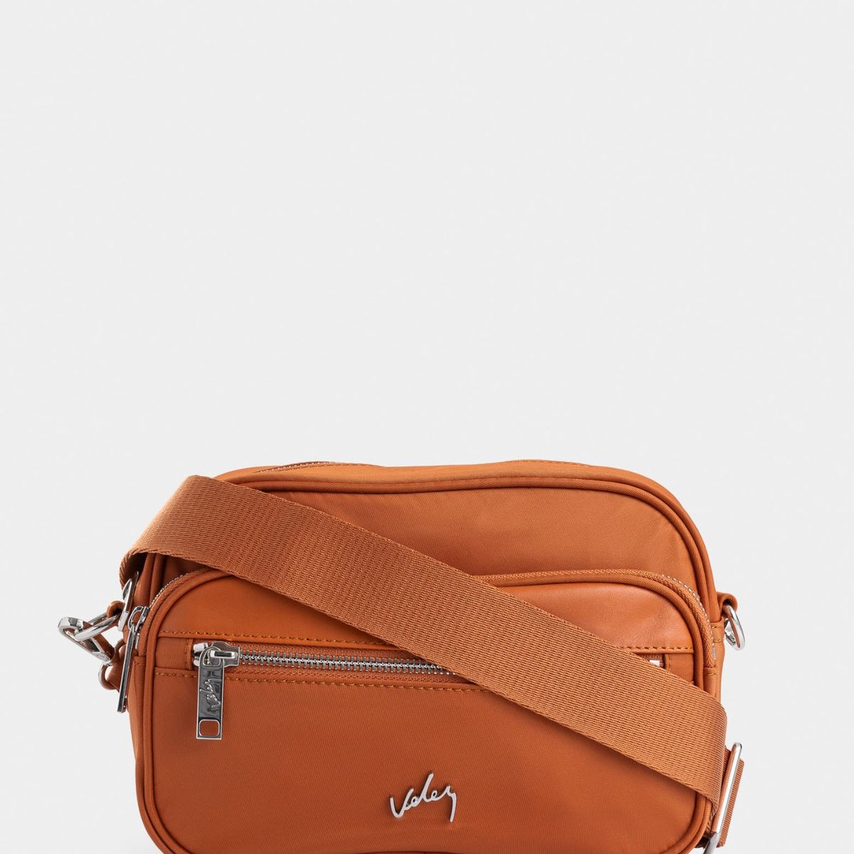 VELEZ - Vélez Morral Camelia En Lona Para Mujer Detalle Cuero Miel