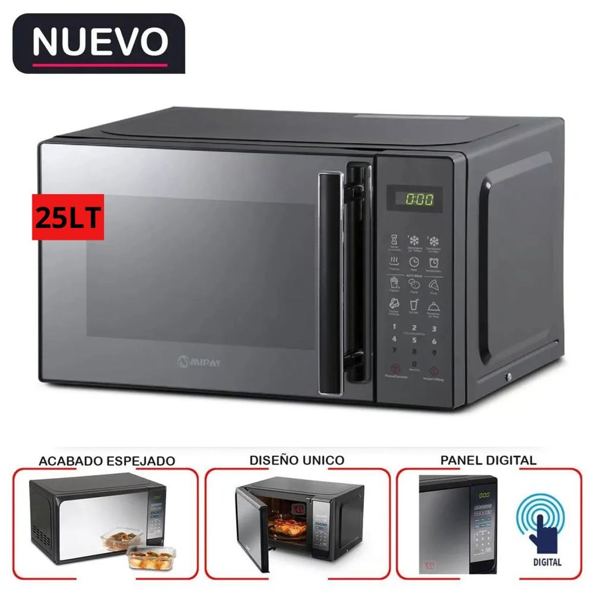 MIRAY - Horno Microondas Miray HMM-25N 25 L