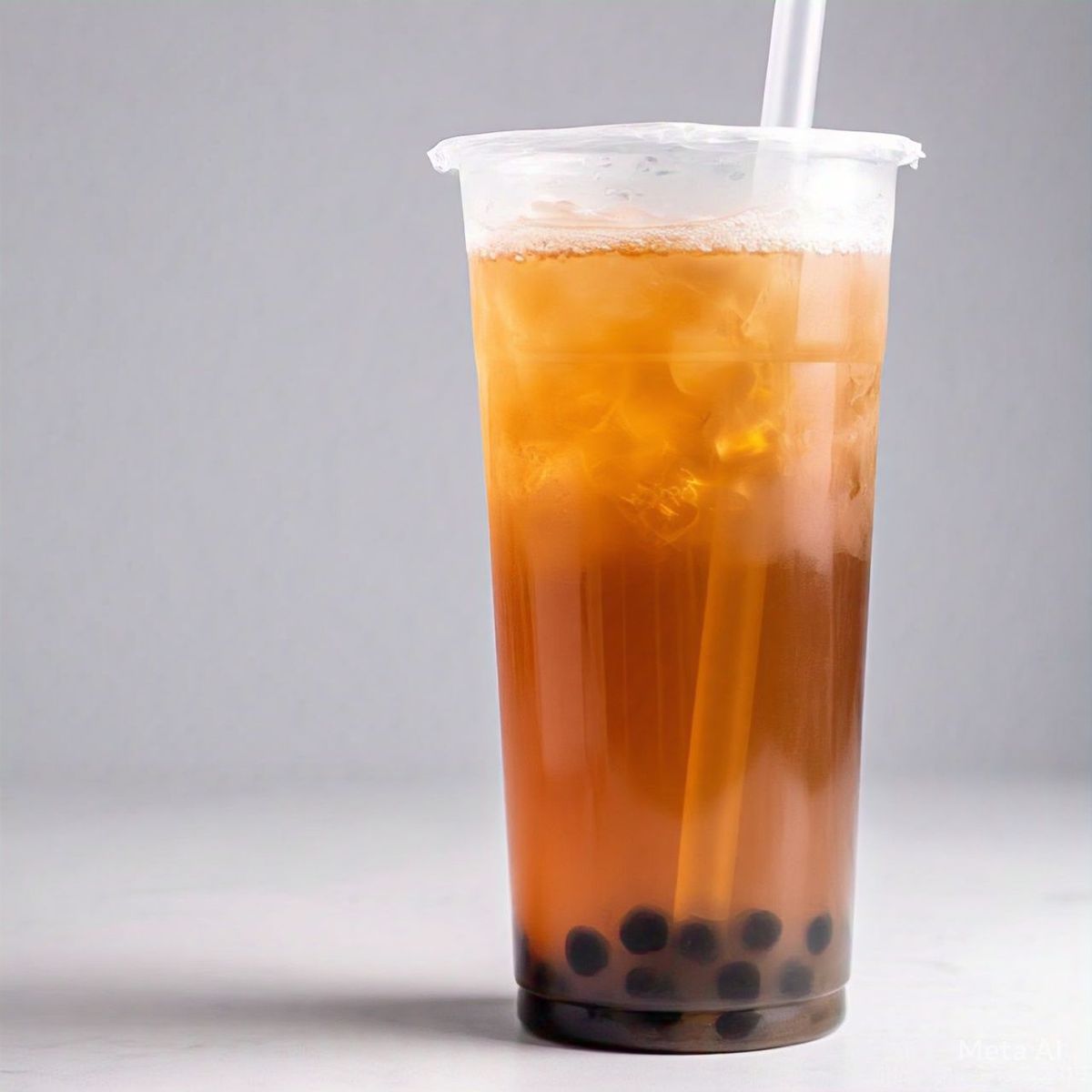 GENERICO - Pack Bubble Tea 3u Te Negro Perlas de Tapioca Negro y Blanco