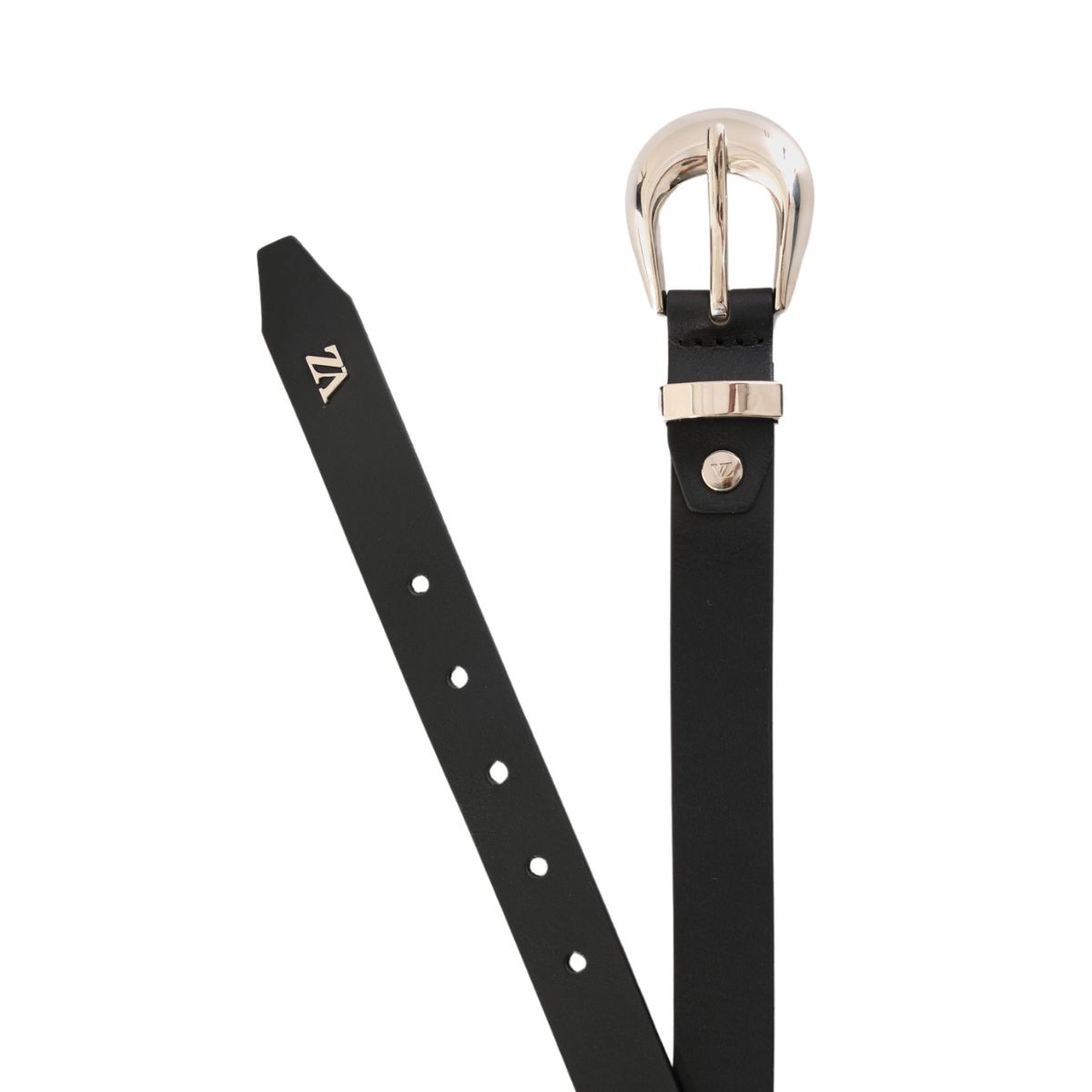 VELEZ - Vélez Cinturón Unifaz De Cuero Grabado Negro