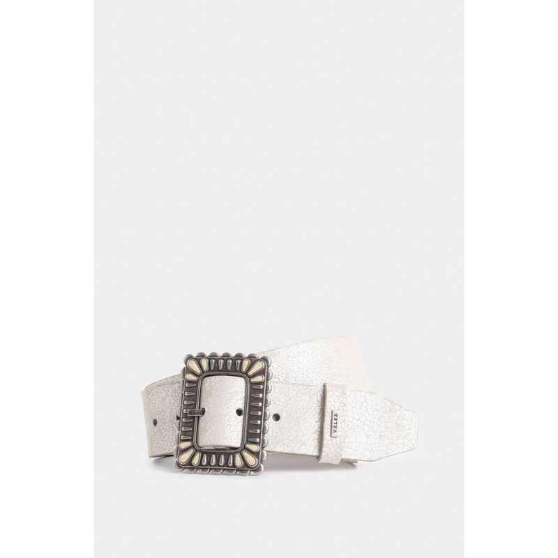 VELEZ - Vélez Fajón Unifaz Linaje Cuero Mujer Craquelado Blanco