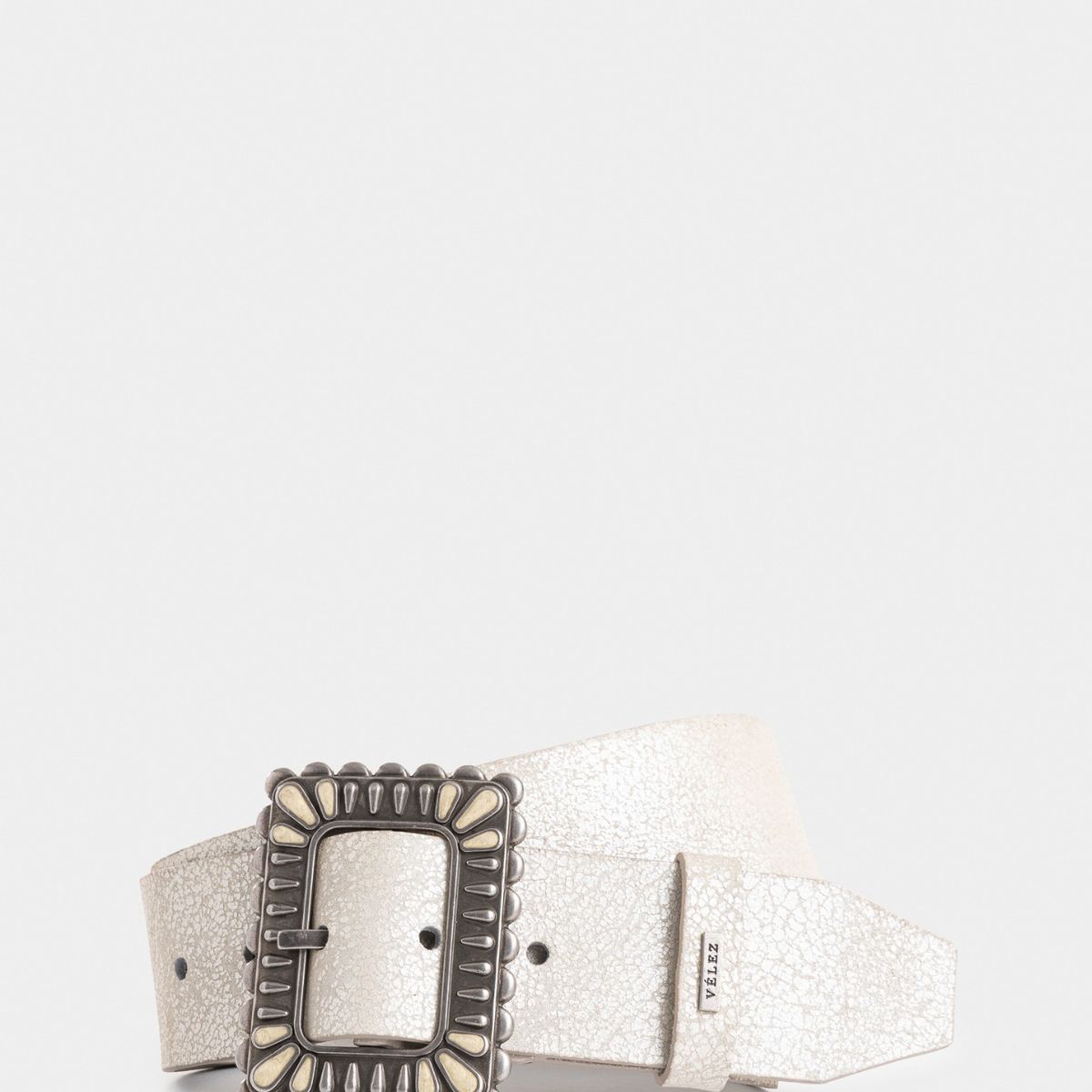 VELEZ - Vélez Fajón Unifaz Linaje Cuero Mujer Craquelado Blanco