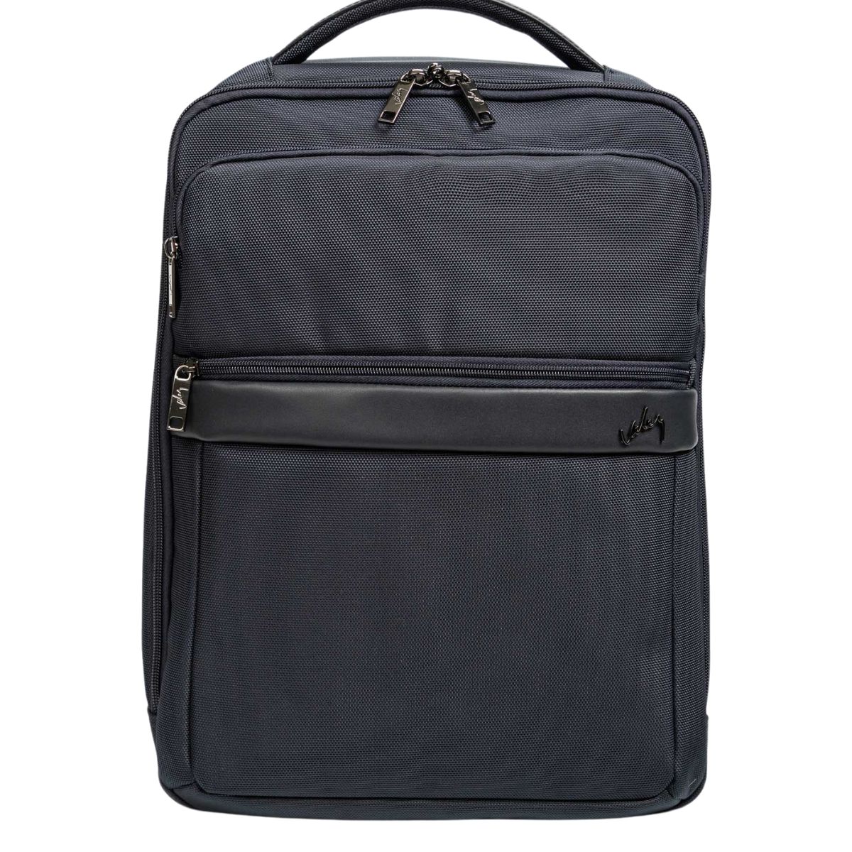 VELEZ - Vélez Mochila Cuero Hombre Bolsillos Frontales Azul Oscuro