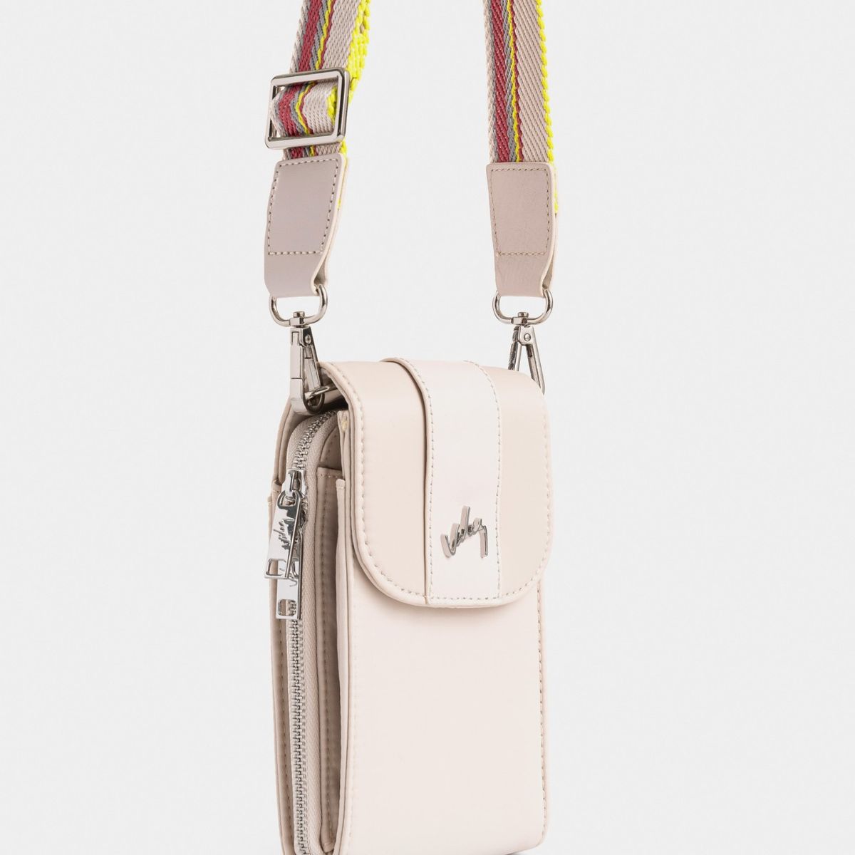 VELEZ - Vélez Morral Astra En Lona Para Mujer Detalle Cuero Blanco