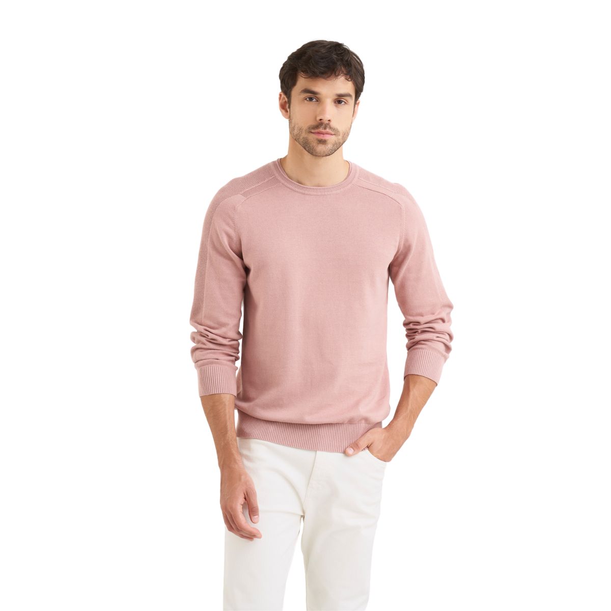 VELEZ - Vélez Sweater Tejido En Algodón Hombre Manga Ranglan Rosado