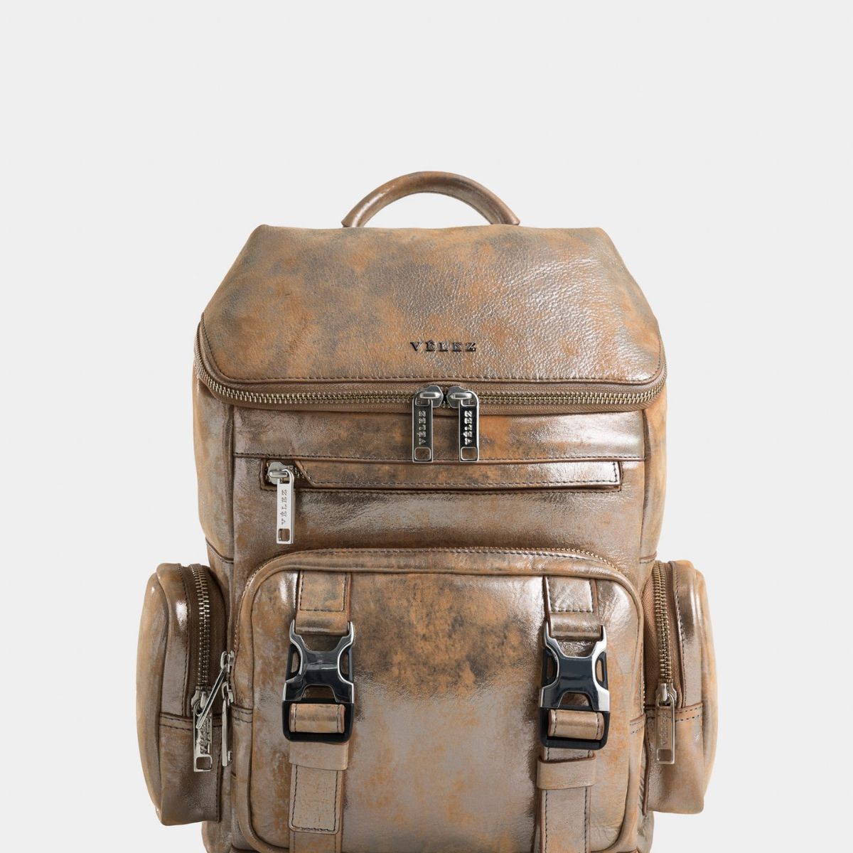 VELEZ - Vélez Mochila Archaeology En Cuero Mujer Plata