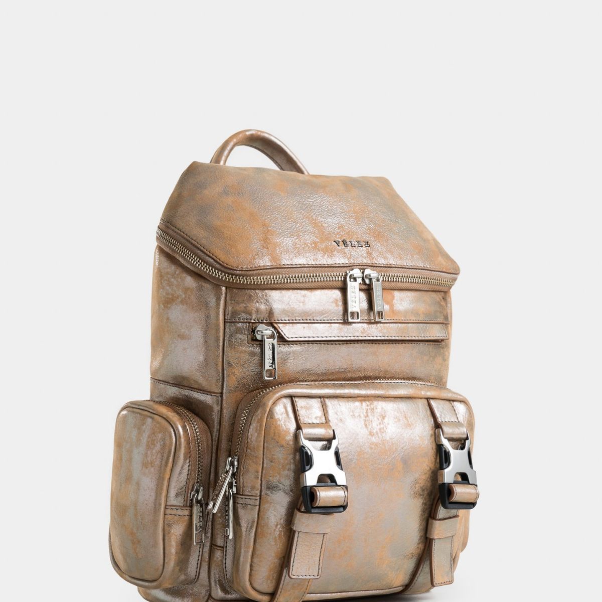 VELEZ - Vélez Mochila Archaeology En Cuero Mujer Plata