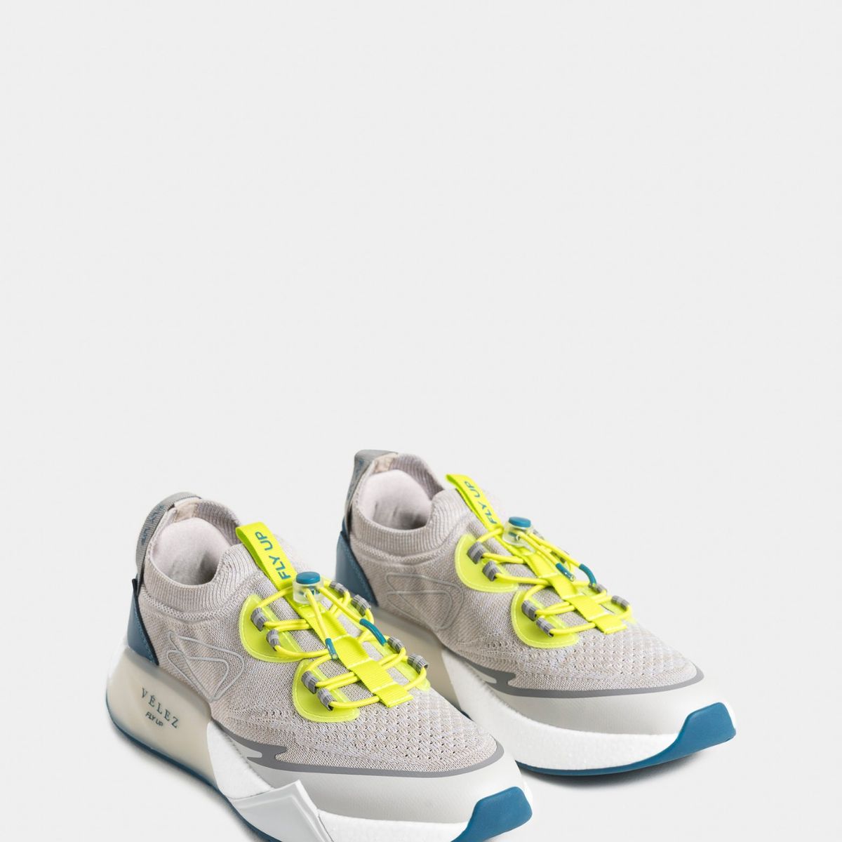 VELEZ - Vélez Zapatillas FlyUp Freedom 02 Textil Cuero Hombre Beige