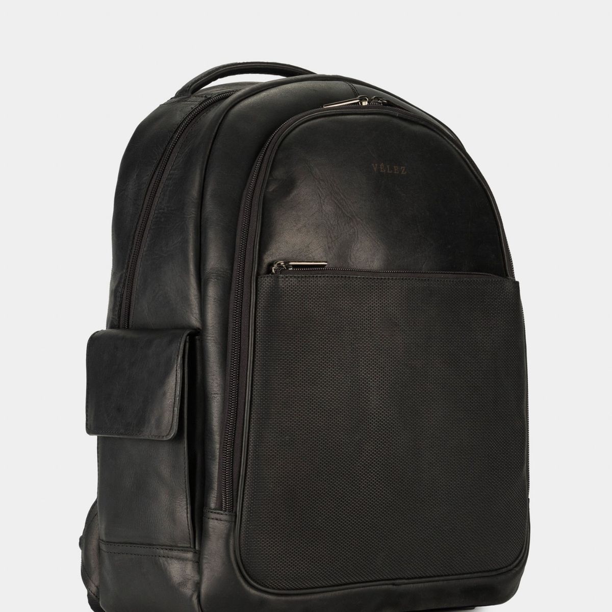 VELEZ - Vélez Mochila Tropical De Cuero Negro