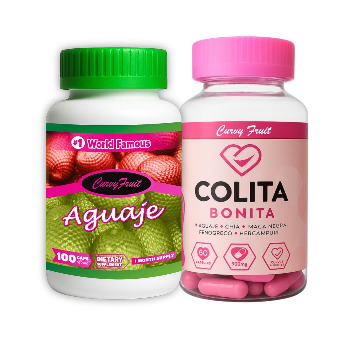 CURVY FRUIT - Colita Pack Aguaje + Colita Bonita  Glúteos Grandes + Abdomen Plano  Curvy Fruit