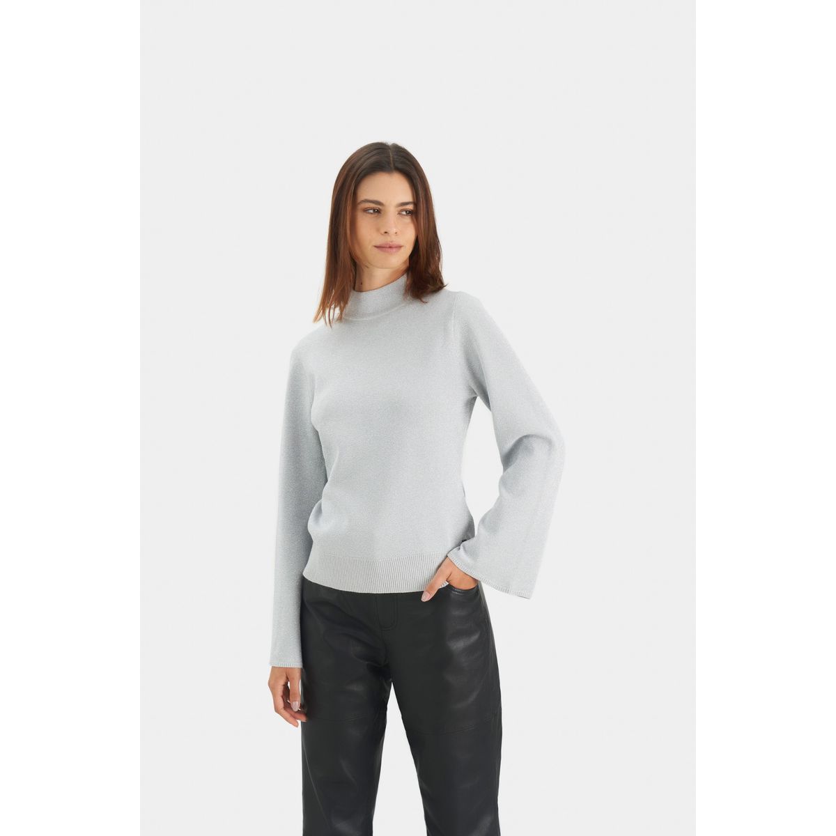 VELEZ - Vélez Sweater Misolis Tejido Para Mujer Hilos Lurex Plata
