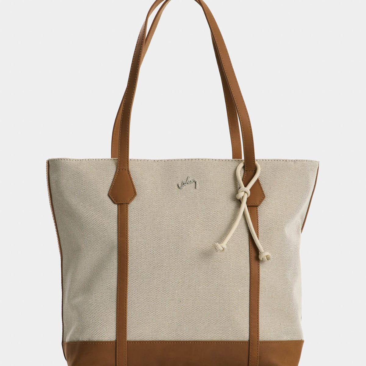 VELEZ - Vélez Cartera Shopping Dune En Lona Y Cuero Mujer  Miel