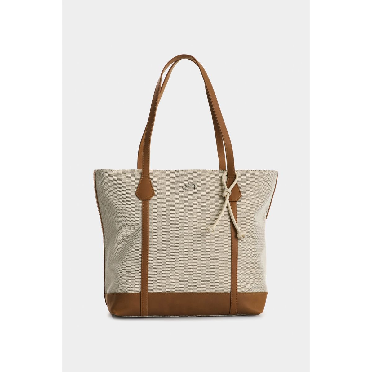 VELEZ - Vélez Cartera Shopping Dune En Lona Y Cuero Mujer  Miel