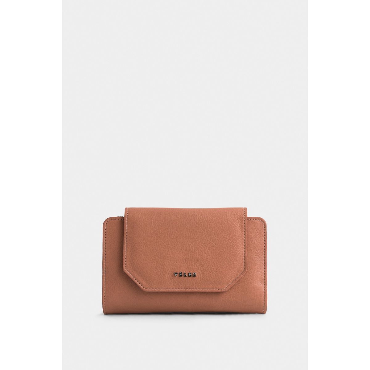 VELEZ - Vélez Billetera Bravo De Cuero Mujer Corte Hexagonal Rosado