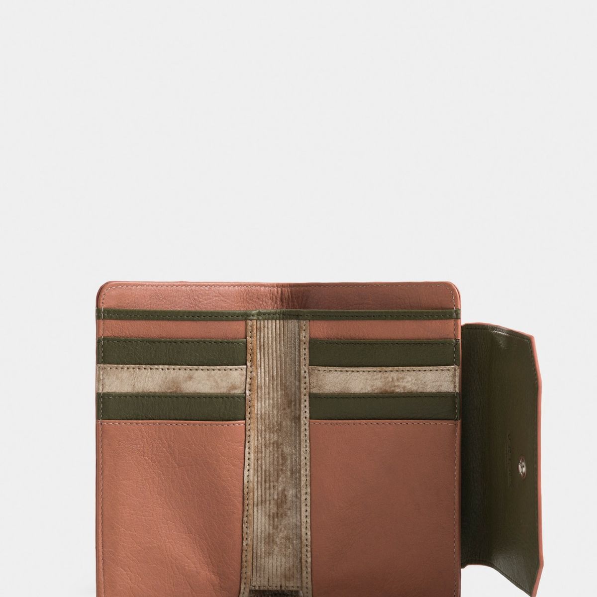 VELEZ - Vélez Billetera Bravo De Cuero Mujer Corte Hexagonal Rosado