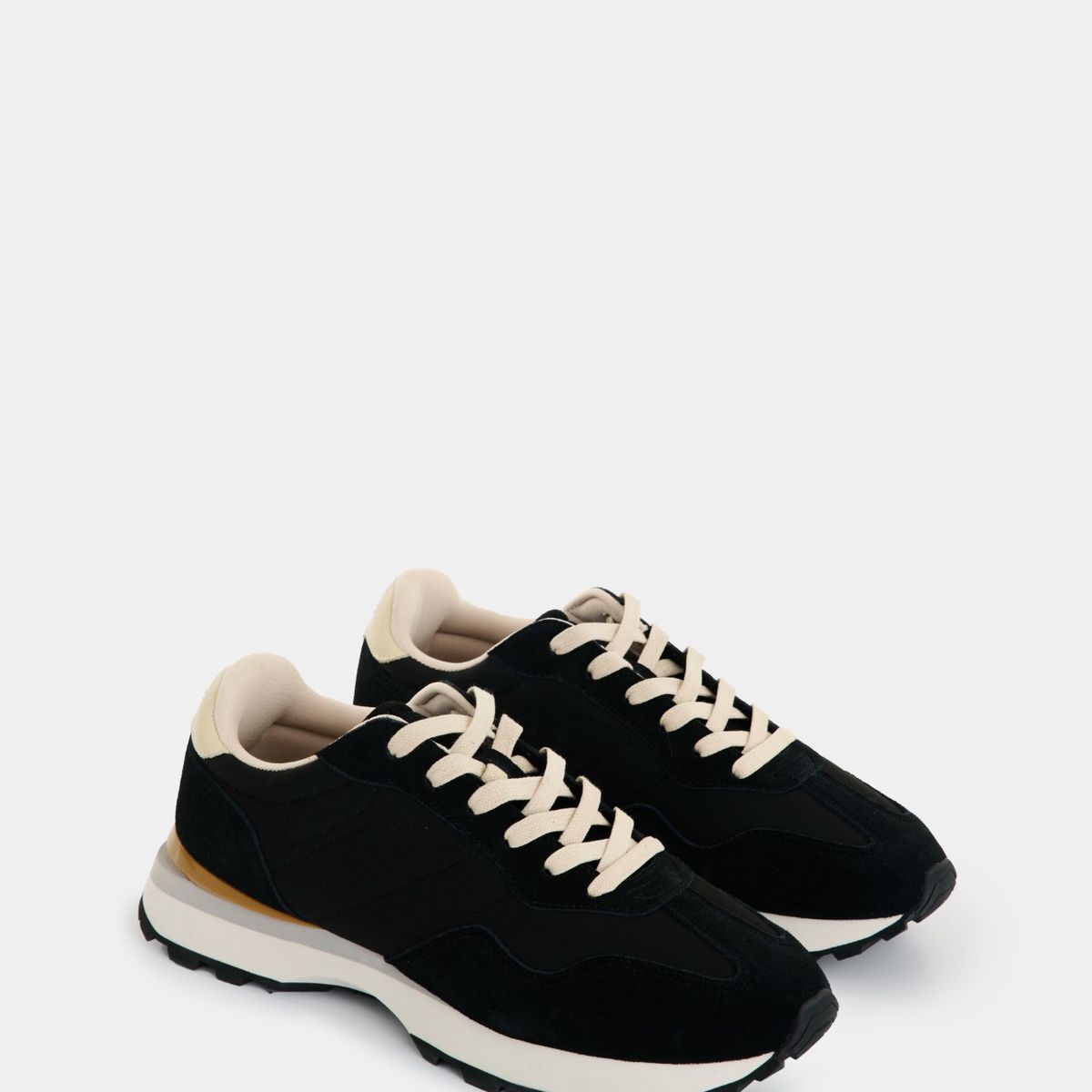 VELEZ - Vélez Zapatillas Sahara Lona Y Cuero Hombre portiva Negro