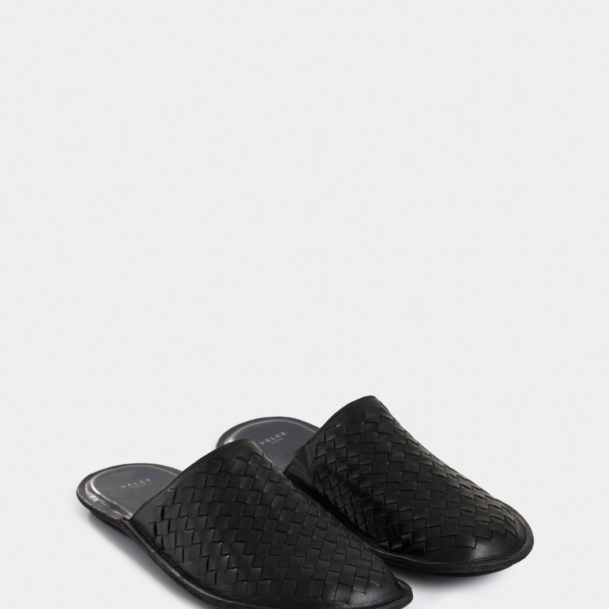 VELEZ - Vélez Slipper Tejido En Cuero Para Hombre Confort Negro