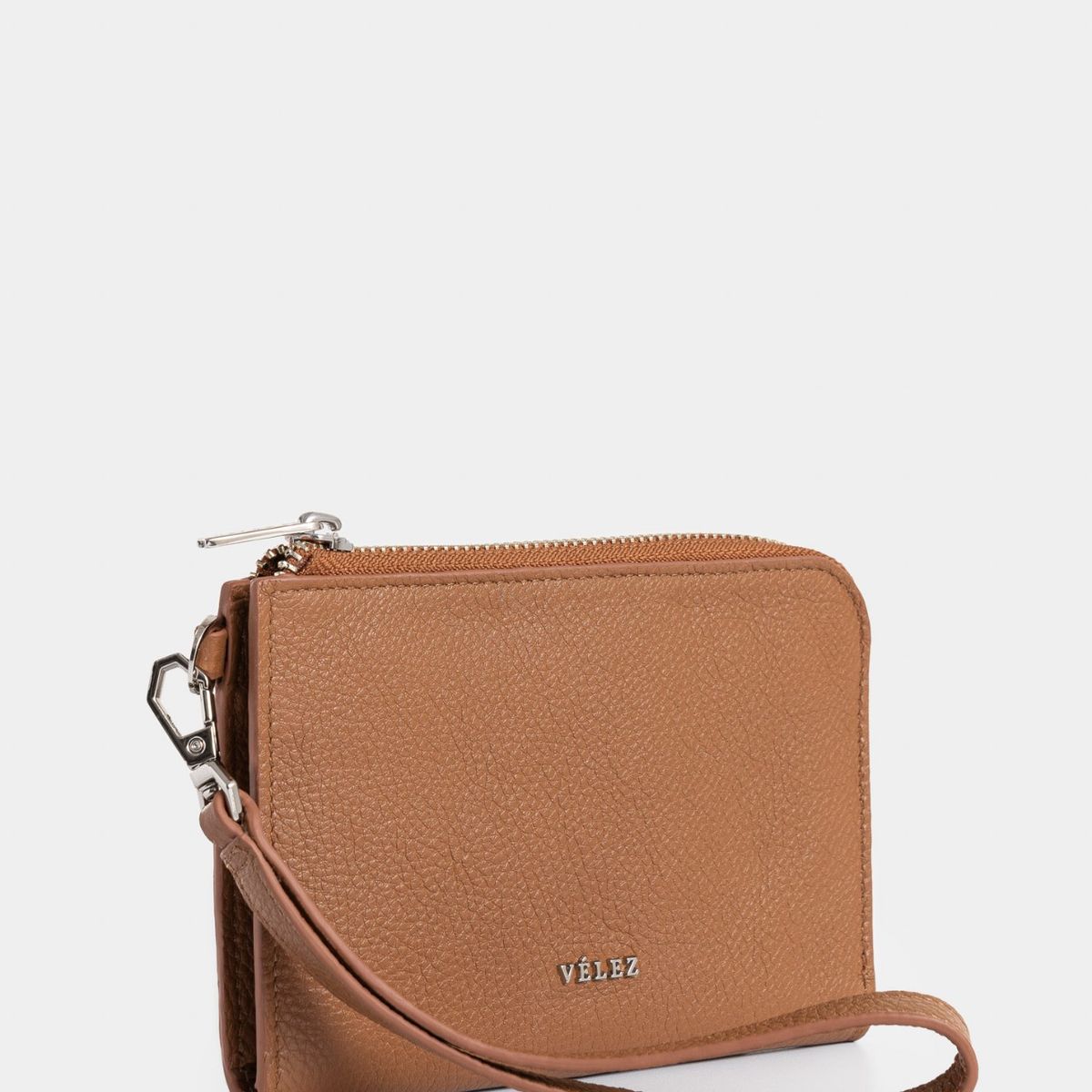 VELEZ - Vélez Billetera Holi De Cuero Mujer Manija Removible Miel