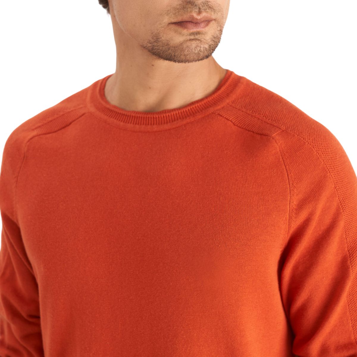 VELEZ - Vélez Sweater Tejido En Algodón Hombre Manga Ranglan Brandy