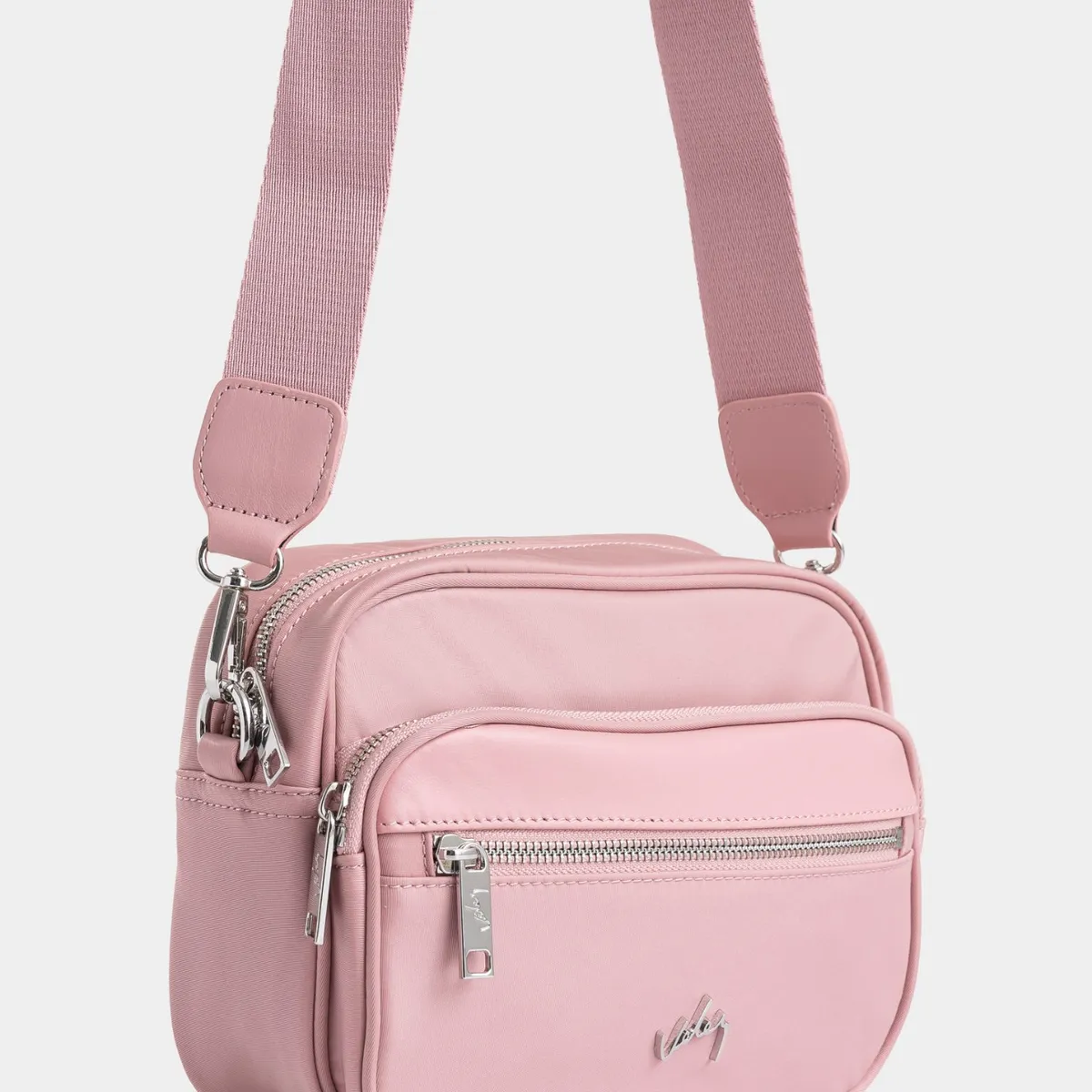 VELEZ - Vélez Morral Camelia En Lona Para Mujer Detalle Cuero Rosado