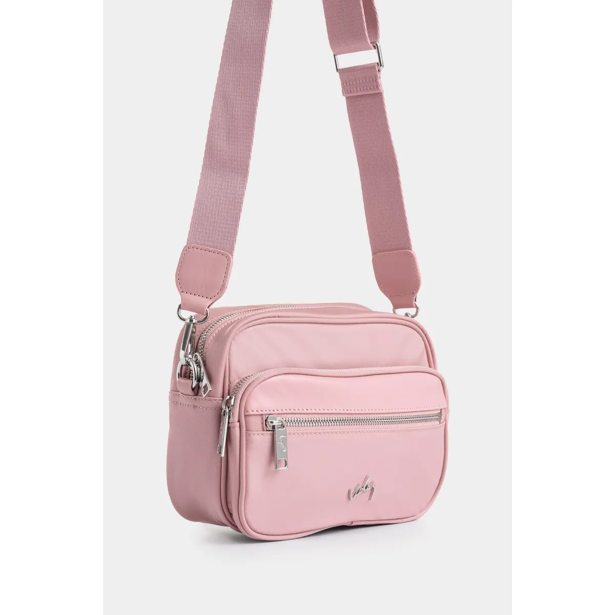 VELEZ - Vélez Morral Camelia En Lona Para Mujer Detalle Cuero Rosado
