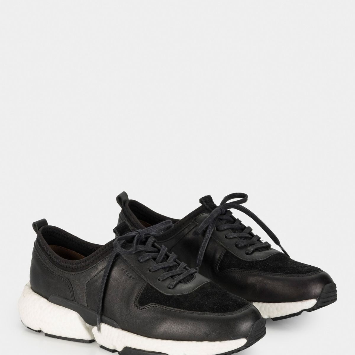 VELEZ - Vélez Zapatillas Klee Cuero Hombre   Texturas Negro