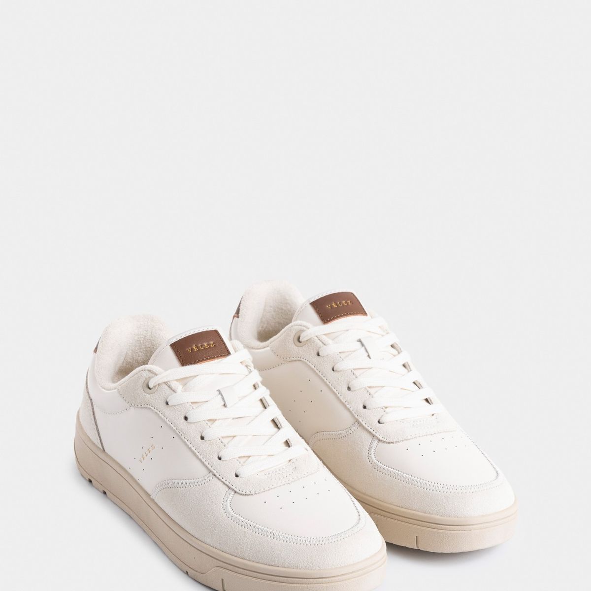 VELEZ - Vélez Zapatillas Lyra Cuero Hombre Suela Liviana Blanco