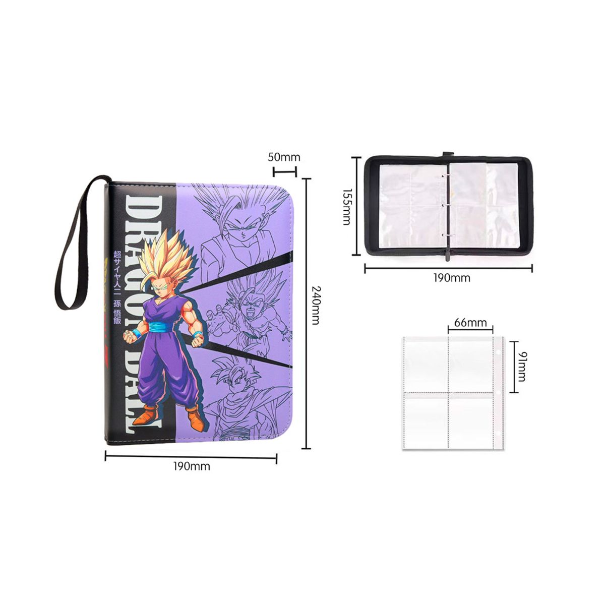 GENERICO - Dragon Ball Folder 4 Pocket 400 Cartas Gohan