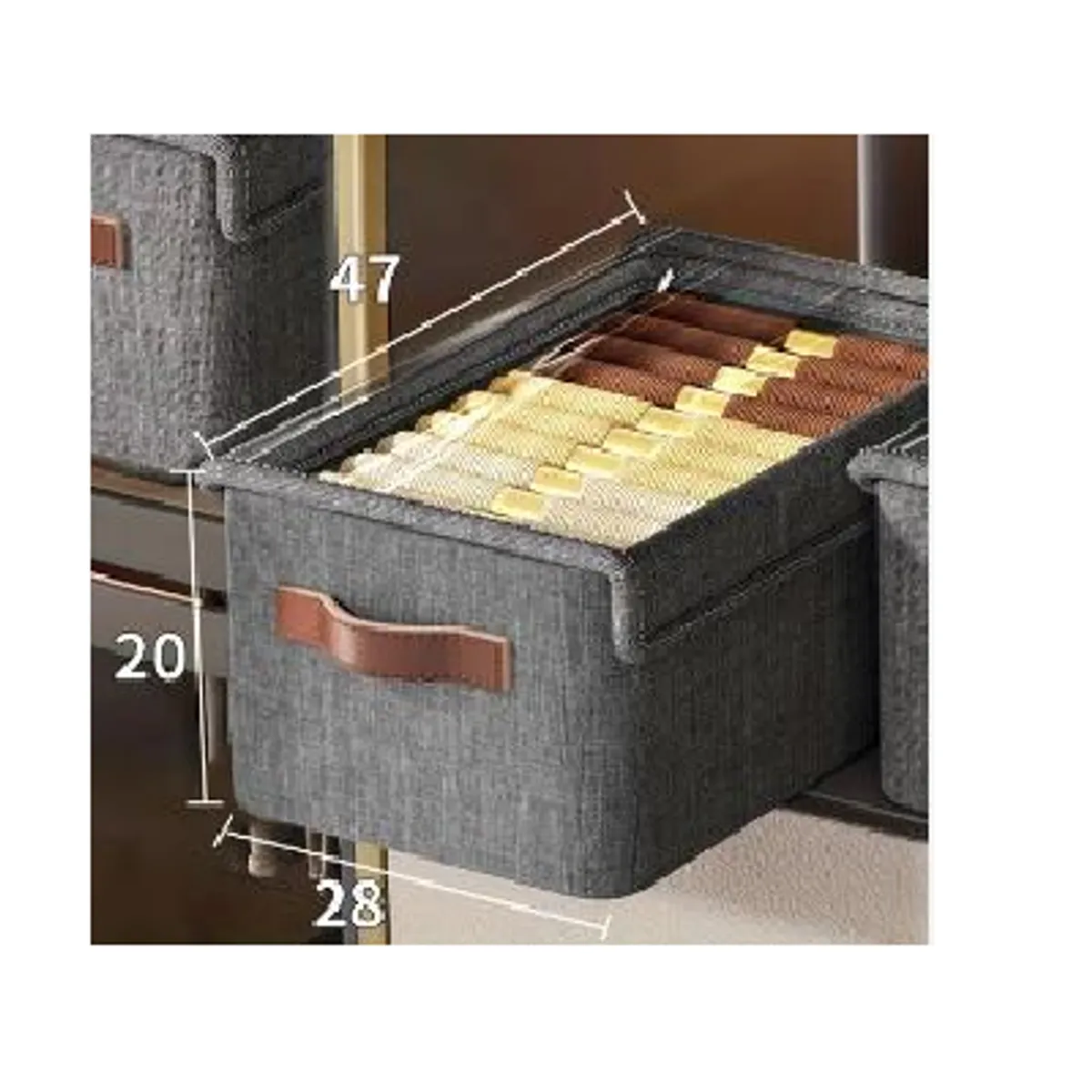 GENERICO - Organizador de Ropa con tapa para Armarios y Cajones  pack 6 unidades