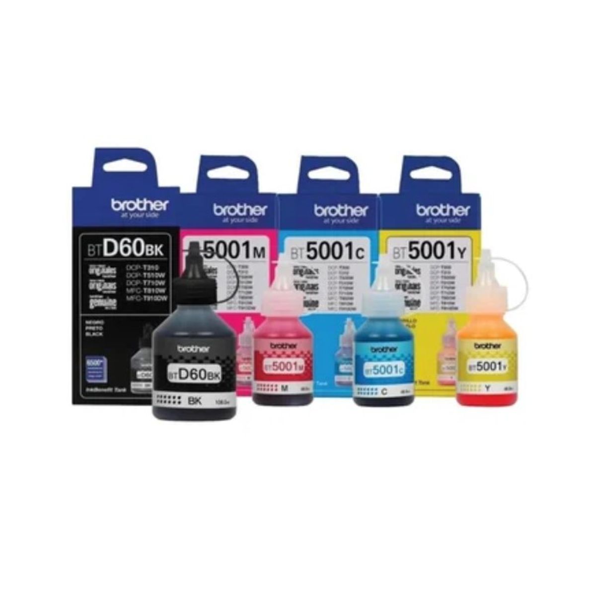 BROTHER - KIT de 4 Tintas Brother Btd60bk / Bt5001c / Bt5001m / Bt5001y