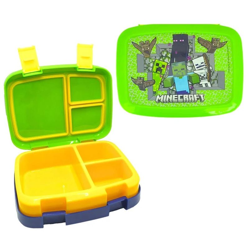 MINECRAFT - LONCHERA TIPO BENTO 3 DIVISIONES ANTIDERRAME MINECRAFT STOR