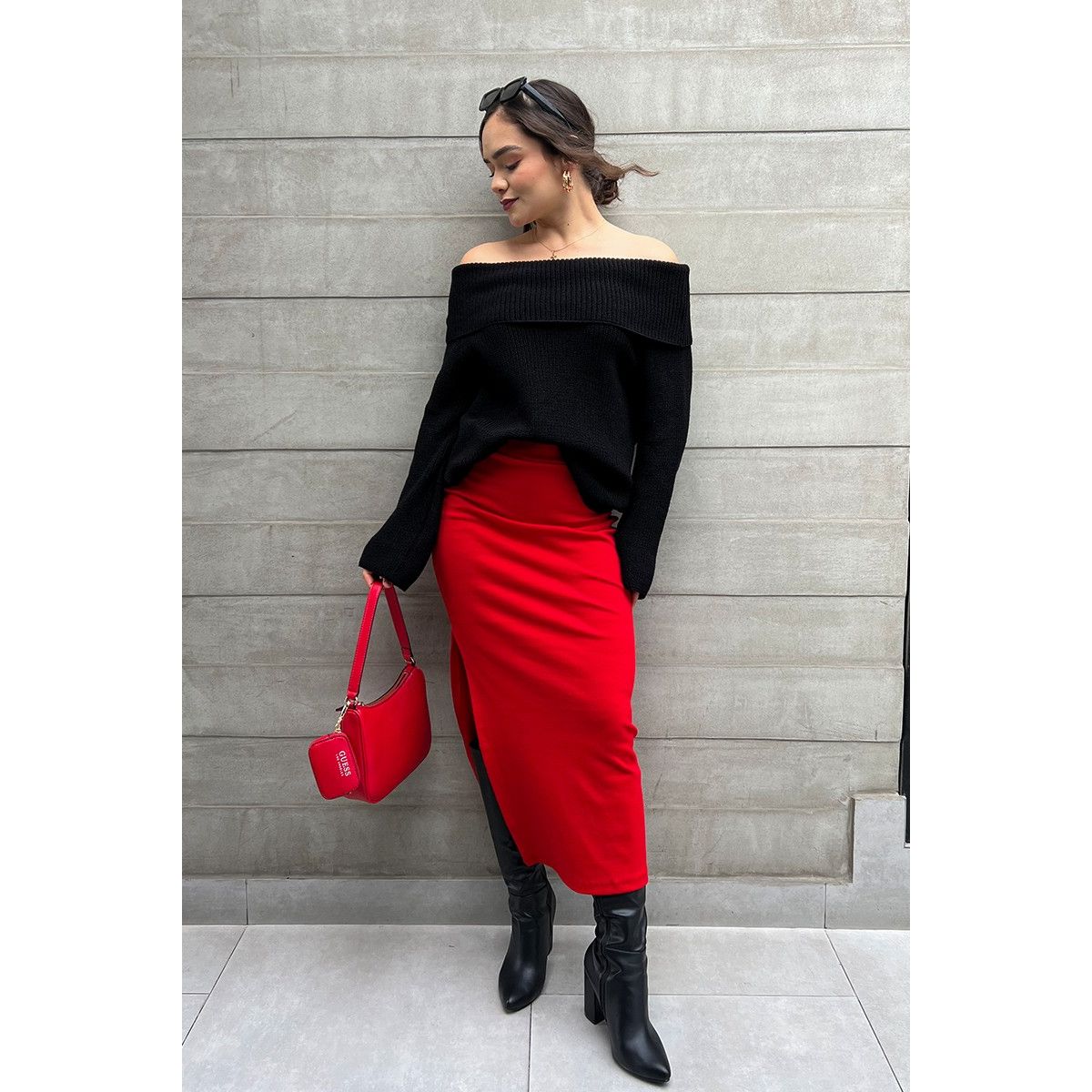 GENERICO - SUETER CHOMPA OFF SHOULDER MUJER