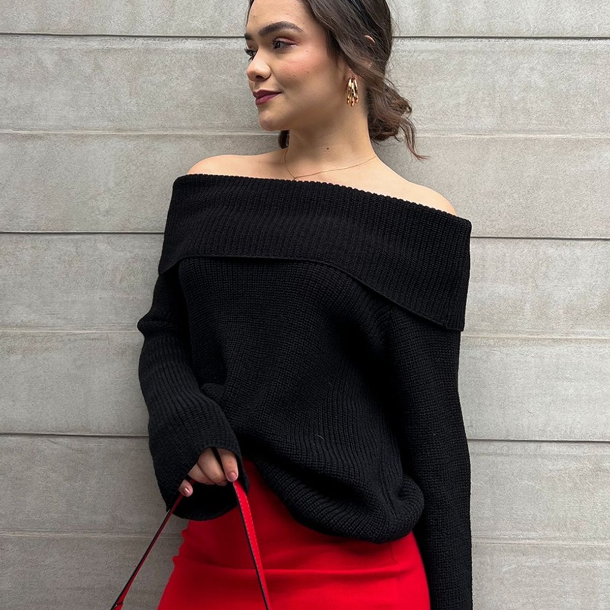 GENERICO - SUETER CHOMPA OFF SHOULDER MUJER