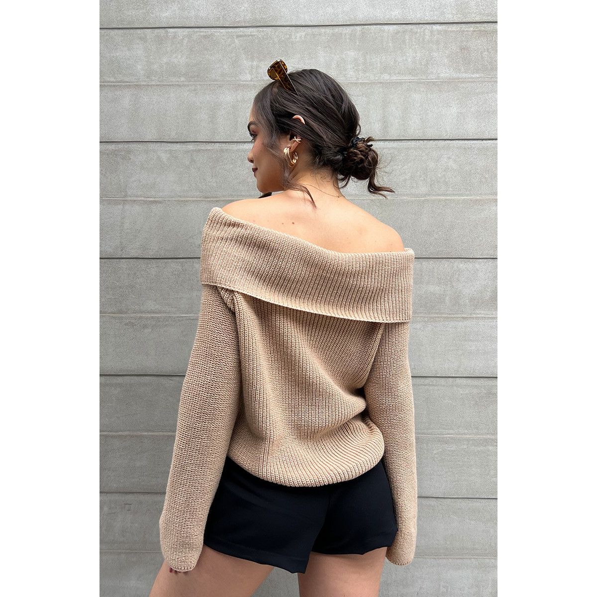 GENERICO - SUETER CHOMPA OFF SHOULDER MUJER